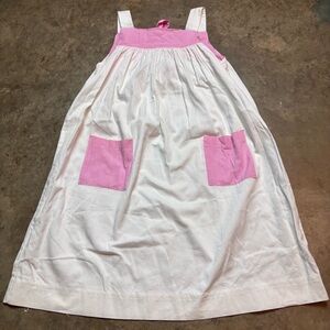 Hannah Kate Sleeveless Dress White with pink gingham Trim Girls 5
